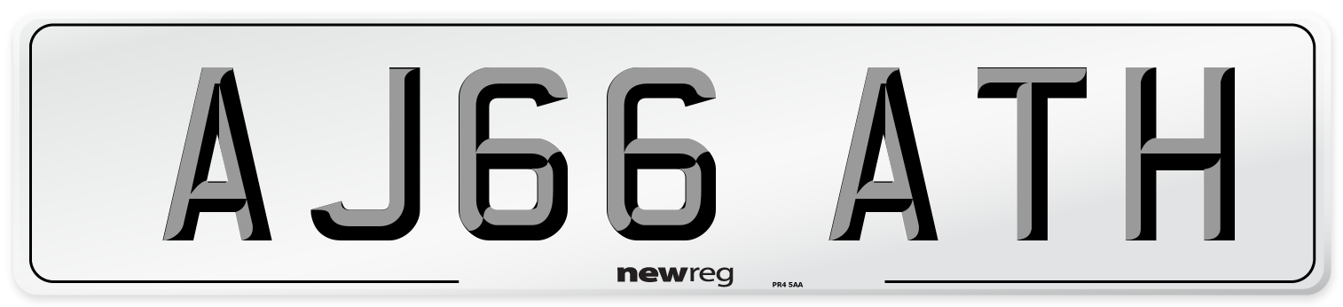 AJ66 ATH Number Plate from New Reg